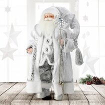 NWT Rustic Winter Forest fashion Santa Figurine Statue Decor